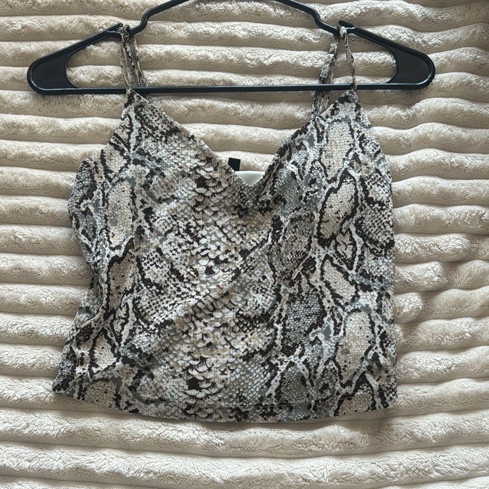 Snakeskin Print Camisole Top